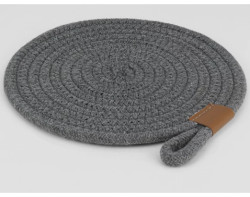 Podložka pod hrnec LifeStyle 20 cm, tmavě šedá bavlna