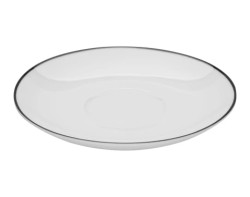 Podšálek Luna Black Line 14 cm, bílý