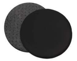 Podsedák na židle antracitový 38 cm, imitace kůže