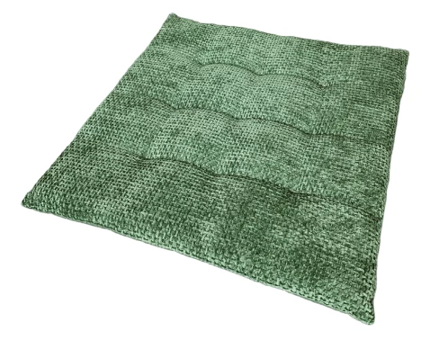 Podsedák na židle Chenille Cross 40x40 cm, zelená