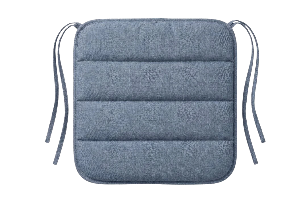 Podsedák na židli LINGE BLUE 37x37 cm, modrý