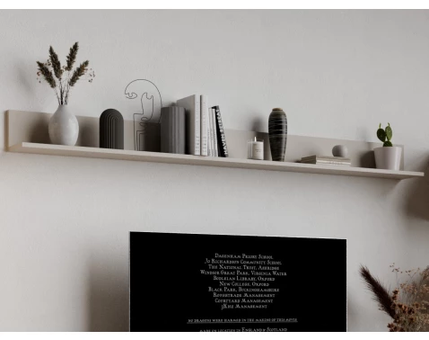 Police na zeď Asko Living, 180 cm, béžová kašmír