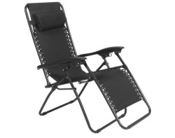 Polohovatelné zahradní křeslo Hannover, černé