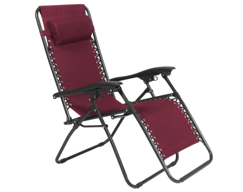 Polohovatelné zahradní křeslo Hannover, červené