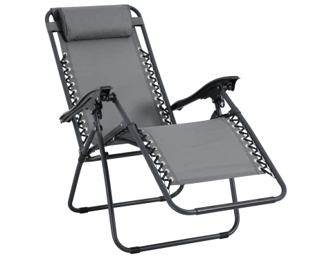 Polohovatelné zahradní křeslo Hannover, světle šedé