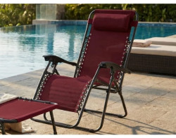 Polohovatelné zahradní křeslo Hannover, červené