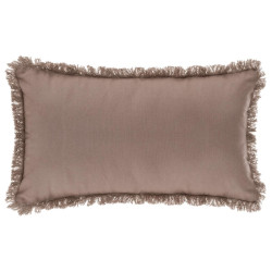 Polštář s třásněmi v barvě taupe FRINGE 30x50 cm