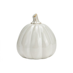 Porcelánová dekorace dýně PUMPKIN WHITE 12x13 cm bílá