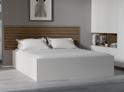 Postel BELLA 160 x 200 cm, bílá Matrace: Bez matrace, Rošt: Bez roštu