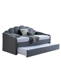 Postel Bella Velvet 90x200 s výsuvnou přistýlkou – šedá