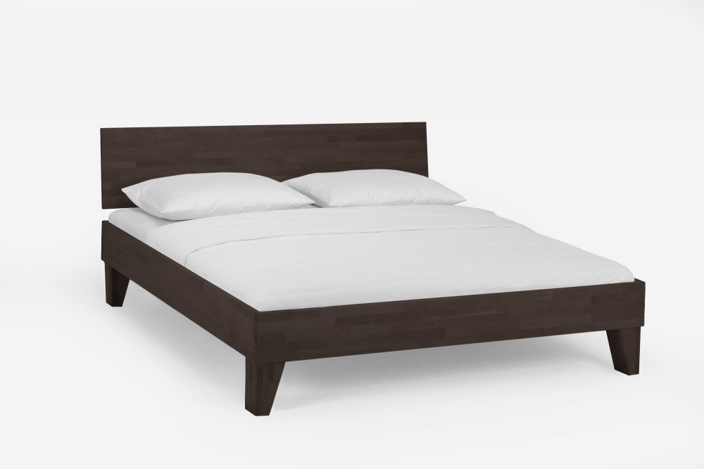 Postel Classic system 360.KT - masivní lakovaný buk - wenge 90 × 200 cm