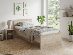 Postel ELISA 90 x 200 cm, dub sonoma Matrace: Bez matrace, Rošt: Bez roštu
