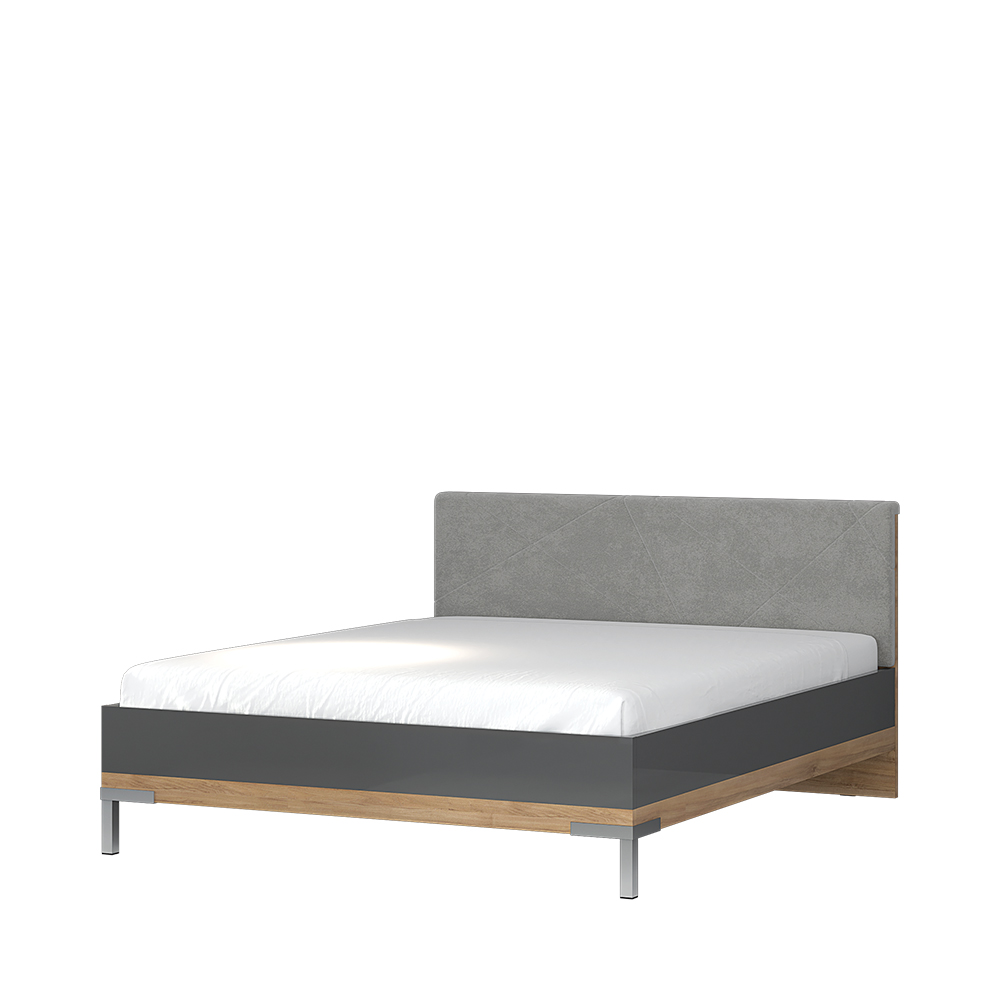 Postel ONYX - KR180-ON antracit lesk/ořech pacific lesk