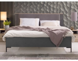 Postel s úložným prostorem Almo 160x200 cm, dub estana/antracit