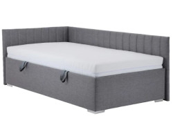 Postel s univerzálním čelem Dafne 110x200 cm, holubí šedá tkanina