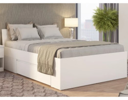 Postel se zásuvkami Carlos 140x200, bílá