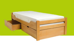 Postel z masivu K1 90 2N - buk Buk natural