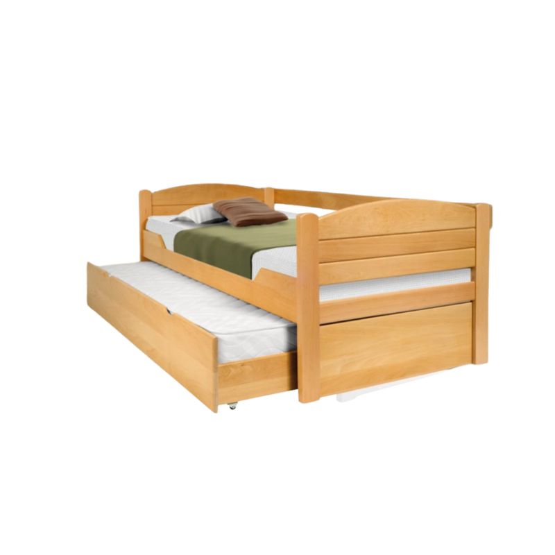 Postel z masivu K1 SOFA 90 PLNÁ PLUS - buk Modrá