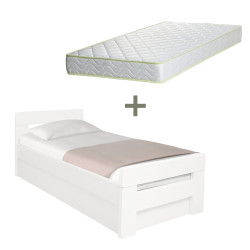 Postel z masivu K2 BOX 90 buk natural  s matrací ELASTIK - SET