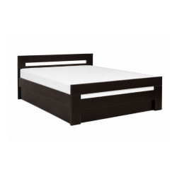 Postel z masivu K6 BOX - buk Žlutá 120 × 200 cm