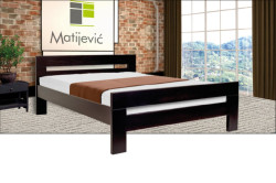Postel z masivu K6 - buk Žlutá 120 × 200 cm