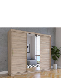 Posuvná šatní skříň se zrcadlem Alba 250 cm