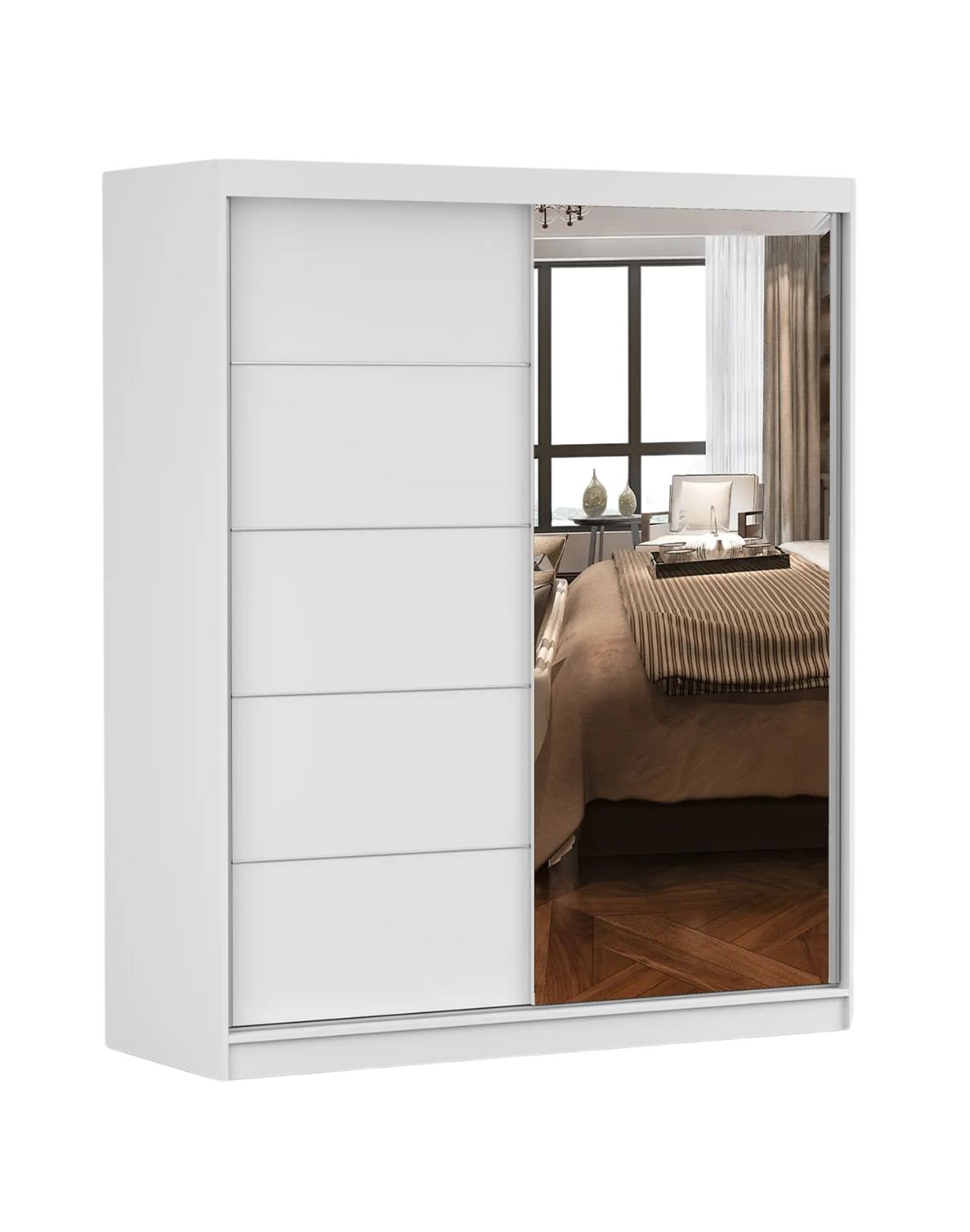 Posuvná šatní skříň se zrcadlem Bono 05 160 cm