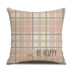 Povlak na polštář BE HAPPY 45x45 cm, růžový