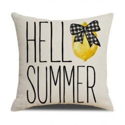 Povlak na polštář HELLO SUMMER 45x45 cm, béžový