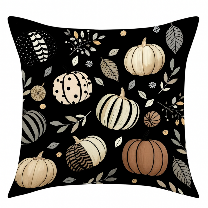 Povlak na polštář PUMPKIN NOIR 45x45 cm, černý