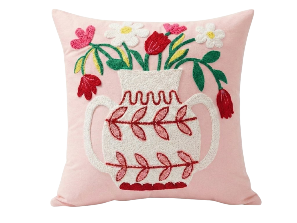 Povlak na polštář VASELLA 45x45 cm, růžový