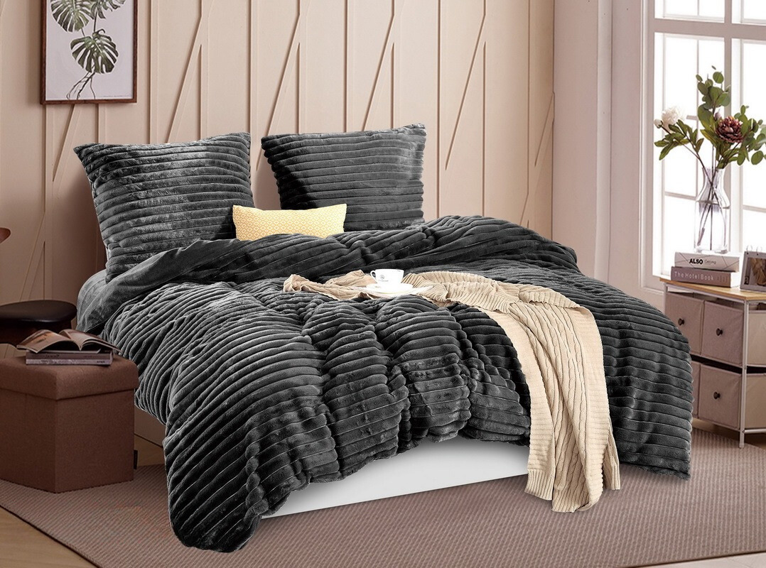 Povlečení mikroplyš HYGGE tmavě šedé Rozměr povlečení: 70 x 80 cm | 140 x 200 cm