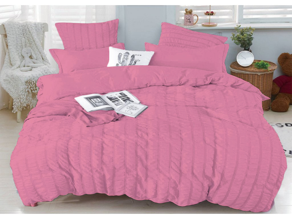 Povlečení z mikrovlákna s vaflovou strukturou WAFFLE růžové