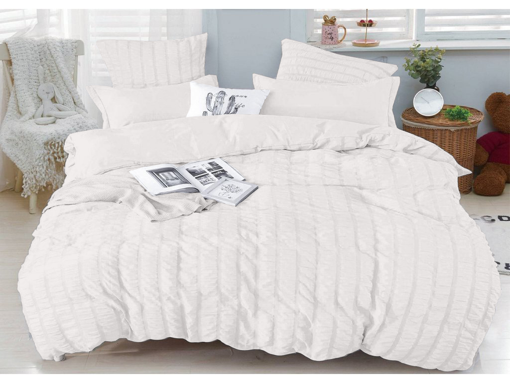 Povlečení z mikrovlákna s vaflovou strukturou WAFFLE smetanové