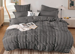 Povlečení z mikrovlákna s vaflovou strukturou WAFFLE tmavě šedé