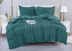 Povlečení z mikrovlákna s vaflovou strukturou WAFFLE zelenomodré