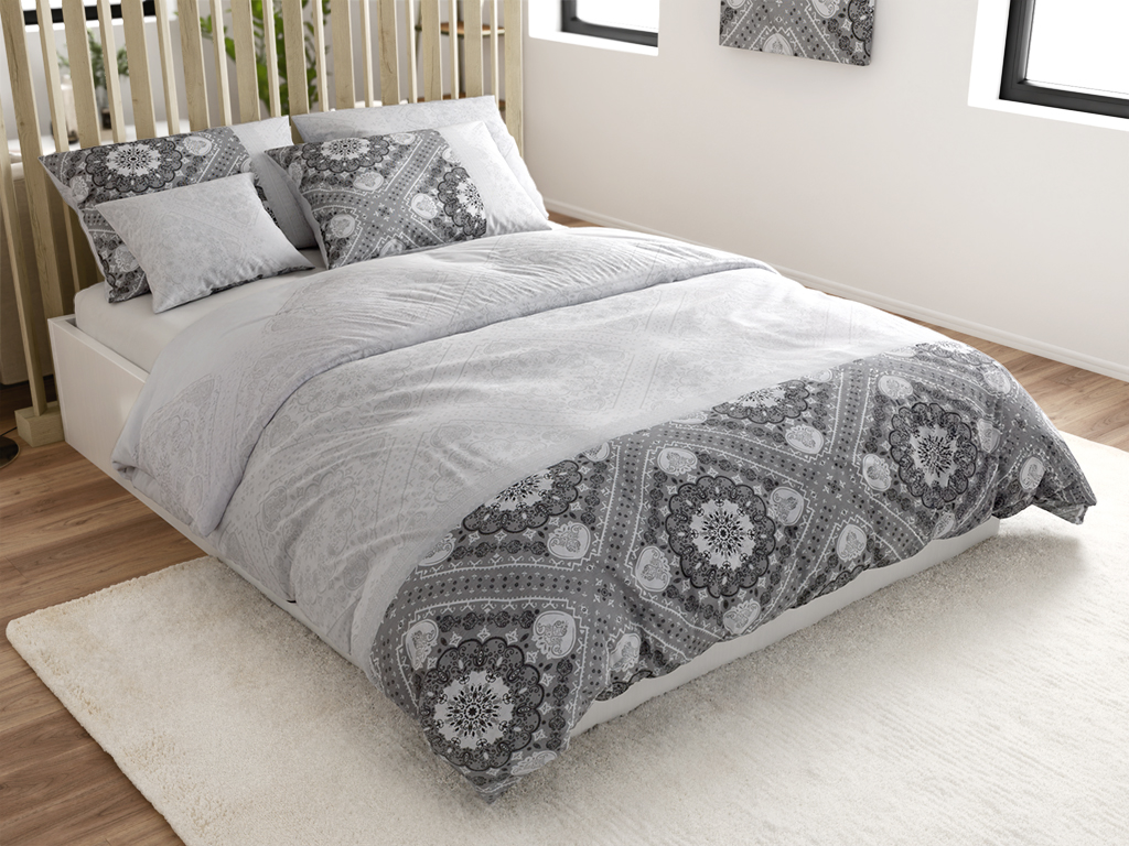 Povlečení z Renforcé bavlny KALI bílé Rozměr povlečení: 70 x 90 cm | 140 x 200 cm