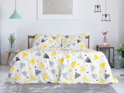 Povlečení z Renforcé bavlny TRIANGLE bílé Rozměr povlečení: 70 x 90 cm | 140 x 200 cm