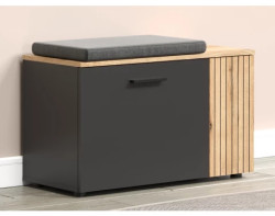 Předsíňová lavice na boty Esteban, antracit/dub evoke