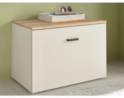 Předsíňová lavice s úložným prostorem Lima, béžová kašmír/dub evoke