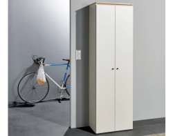 Předsíňová šatní skříň Lime 60 cm, béžová kašmír/dub evoke
