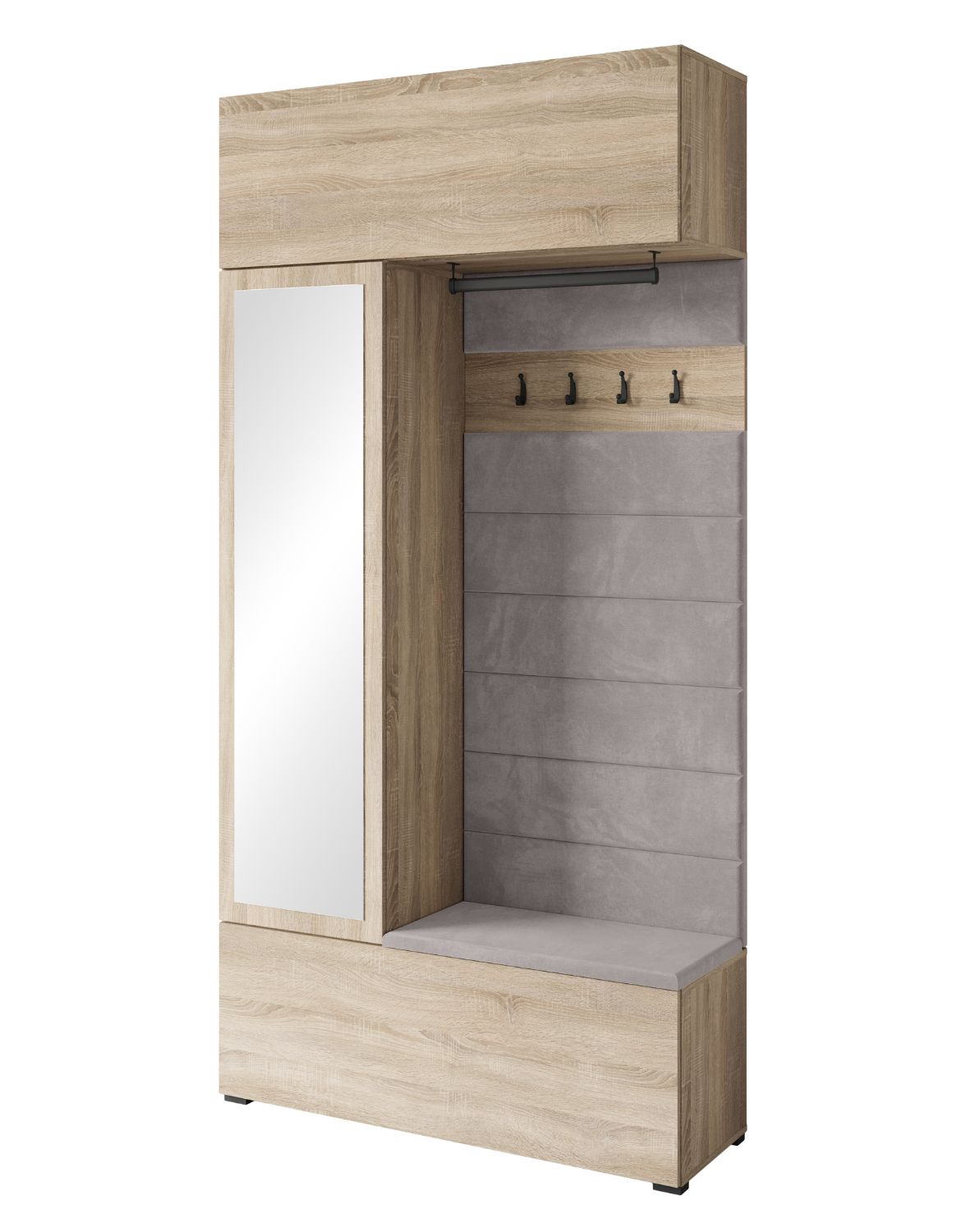 Předsíňová stěna se sedákem 115 cm Tejo dub sonoma (TEJ0091+TEJ244)