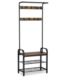 Předsíňová stěna TAYLOR s botníkem 183x72 cm, rustikálně hnědá