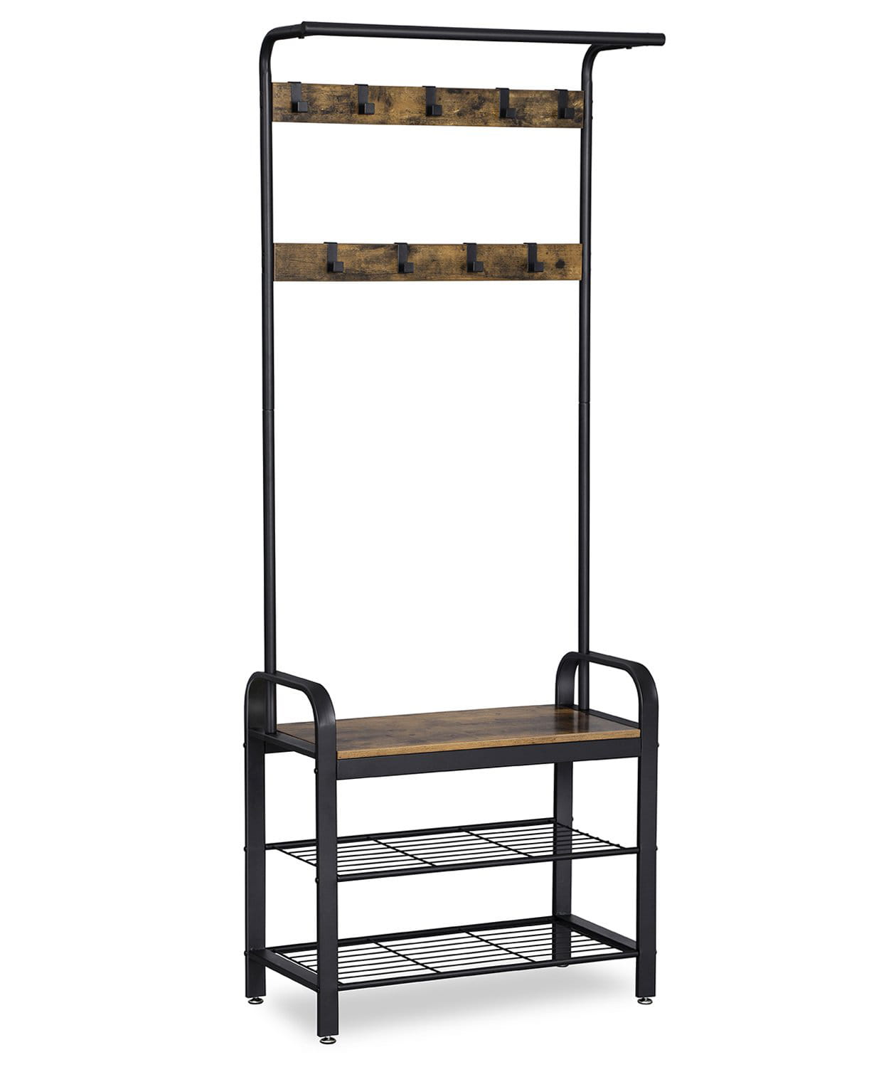 Předsíňová stěna TAYLOR s botníkem 183x72 cm, rustikálně hnědá