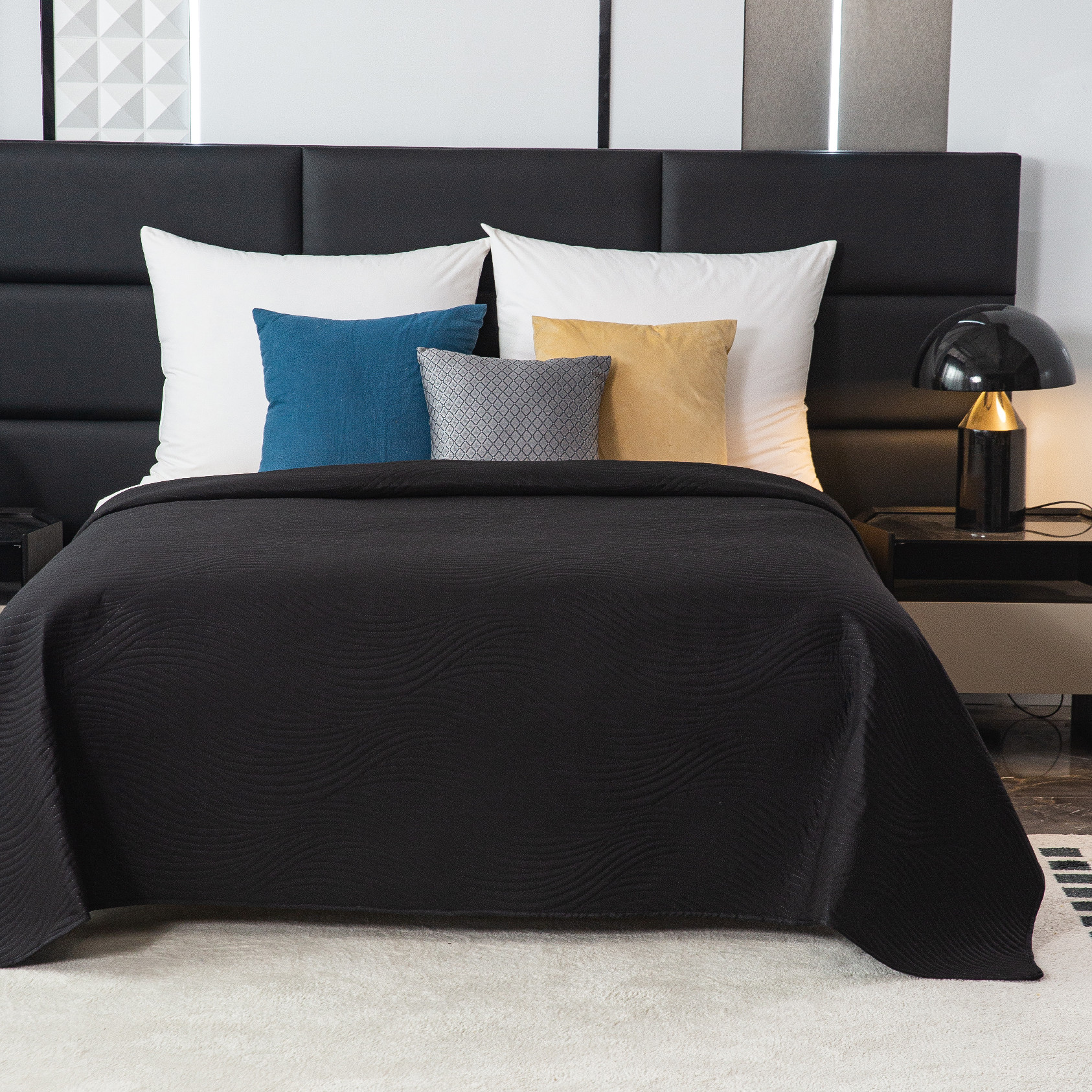 Přehoz na postel CADIZO černý Rozměr: 170 x 210 cm