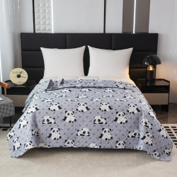 Přehoz na postel PANDA šedý Rozměr: 220 x 240 cm
