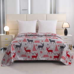 Přehoz na postel SOBI A STROMKY šedý Rozměr: 170 x 210 cm