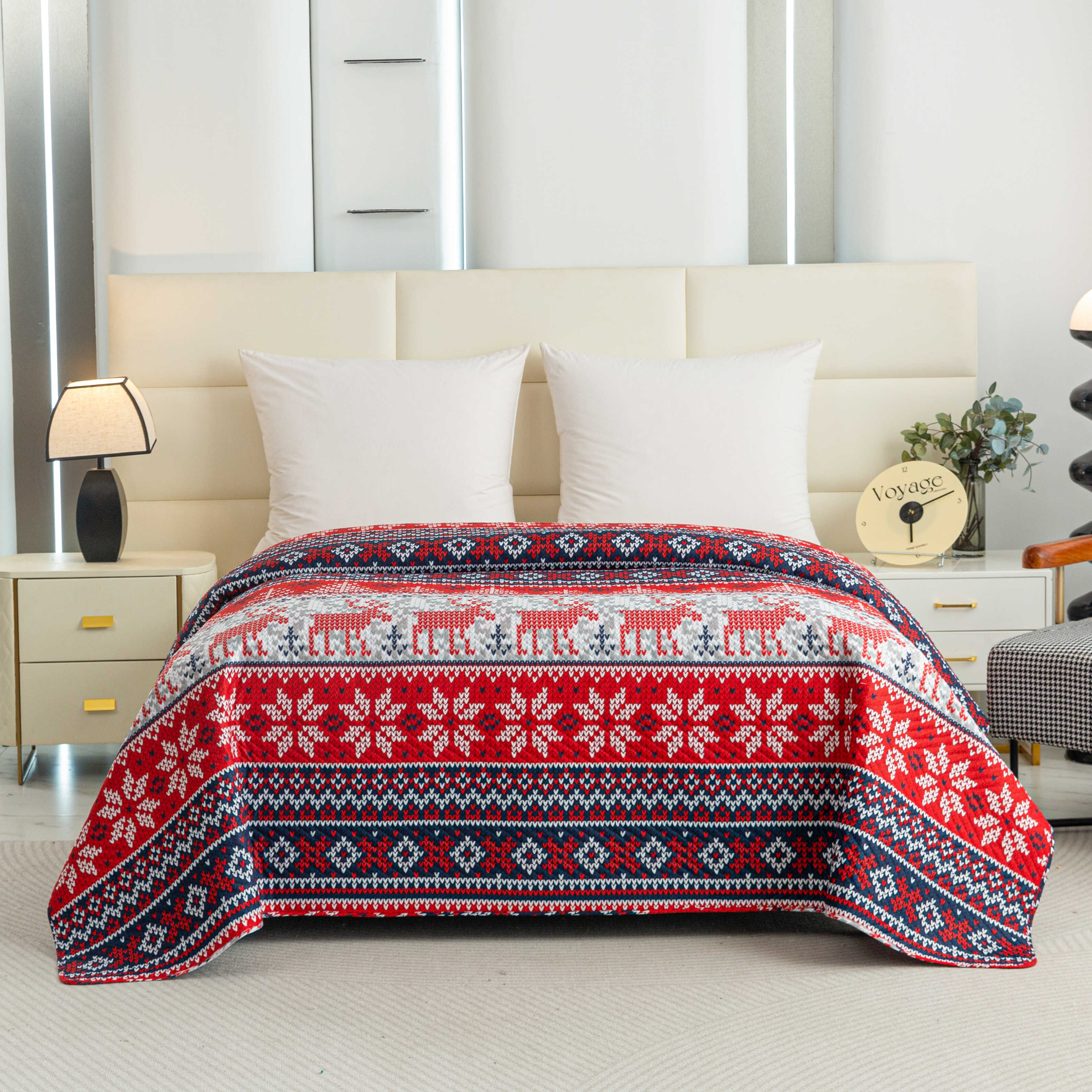 Přehoz na postel WINTER PIXEL barevný Rozměr: 170 x 210 cm