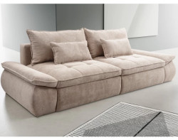 Prostorná pohovka Nube, béžová strukturovaná látka