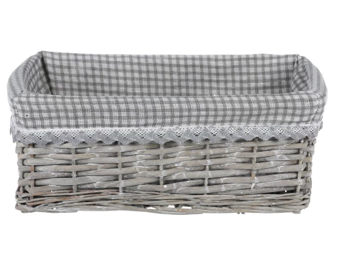 Proutěný košík Joy, šedý malý